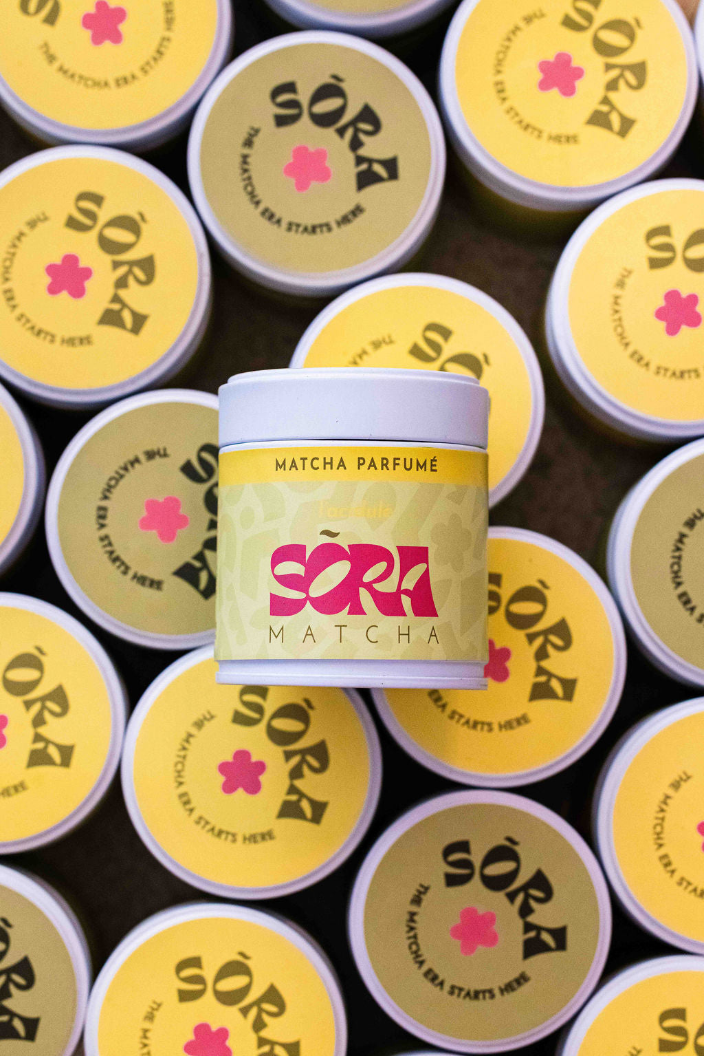 Accumulation boites sora matcha